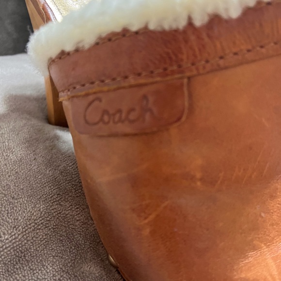 Coach Leather, lambs wool and wood mules! - Picture 6 of 8